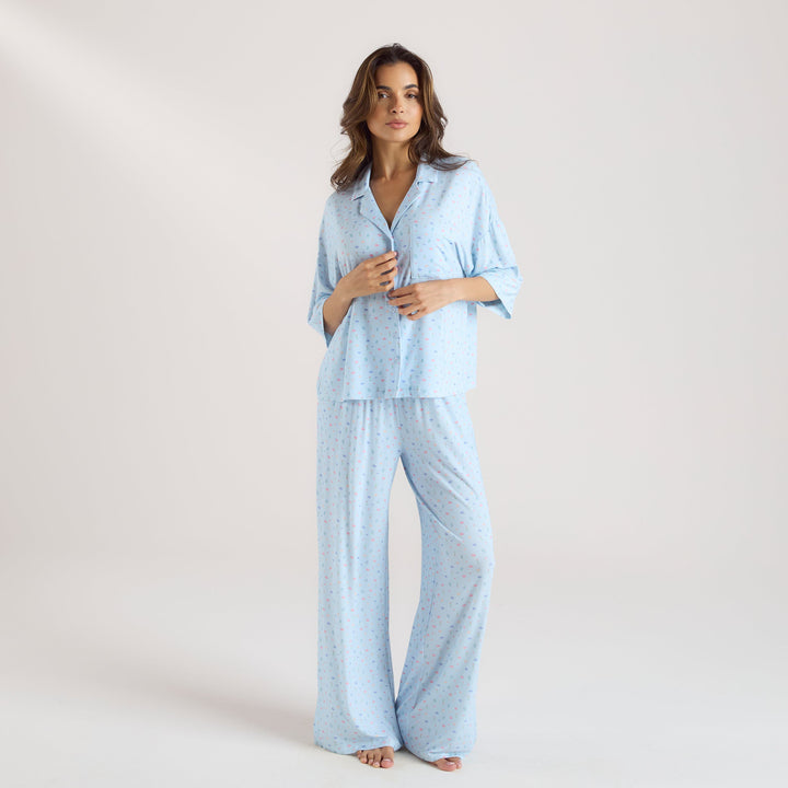 L&A | The Azure Bloom Modal Pyjama Trousers