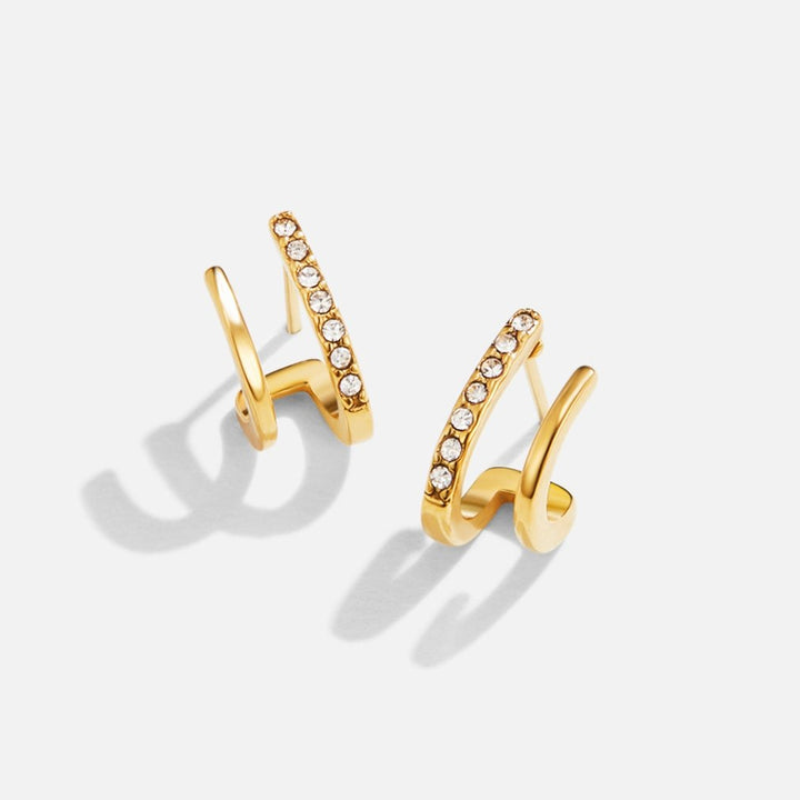 L&A | Selene Gold & Crystal Claw Earrings