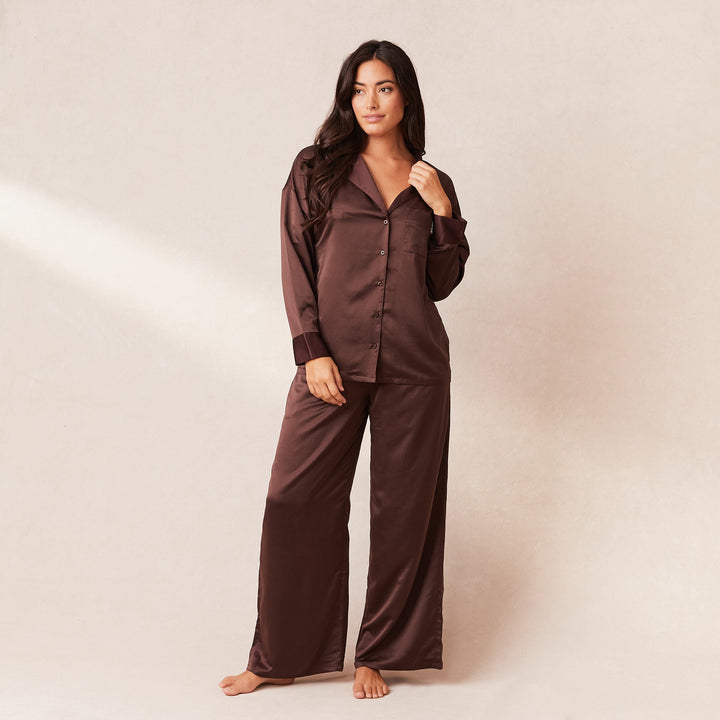 L&A | The Velvet Dawn Satin Pyjama Set