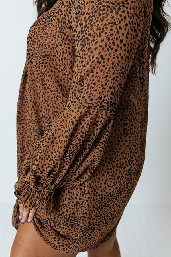 L&A | Patio In Paris Cheetah Print Shift Dress Curves