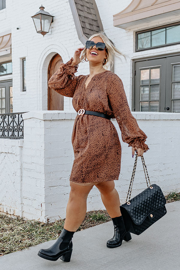 L&A | Patio In Paris Cheetah Print Shift Dress Curves