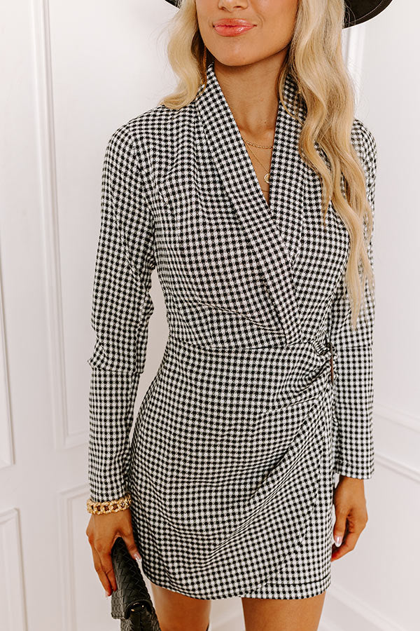 L&A | The Manhattan Houndstooth Dress In White