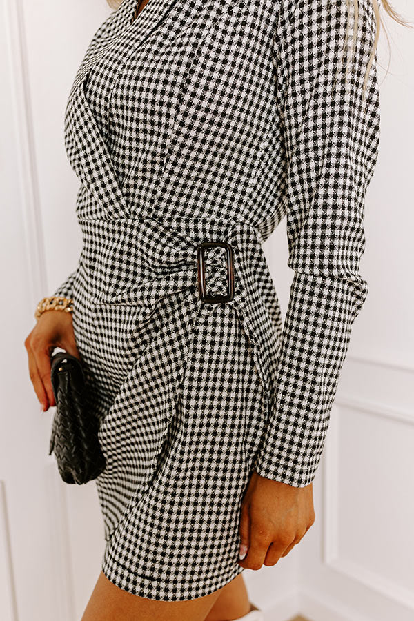 L&A | The Manhattan Houndstooth Dress In White