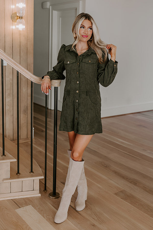 L&A | Cinnamon Lane Corduroy Mini Dress