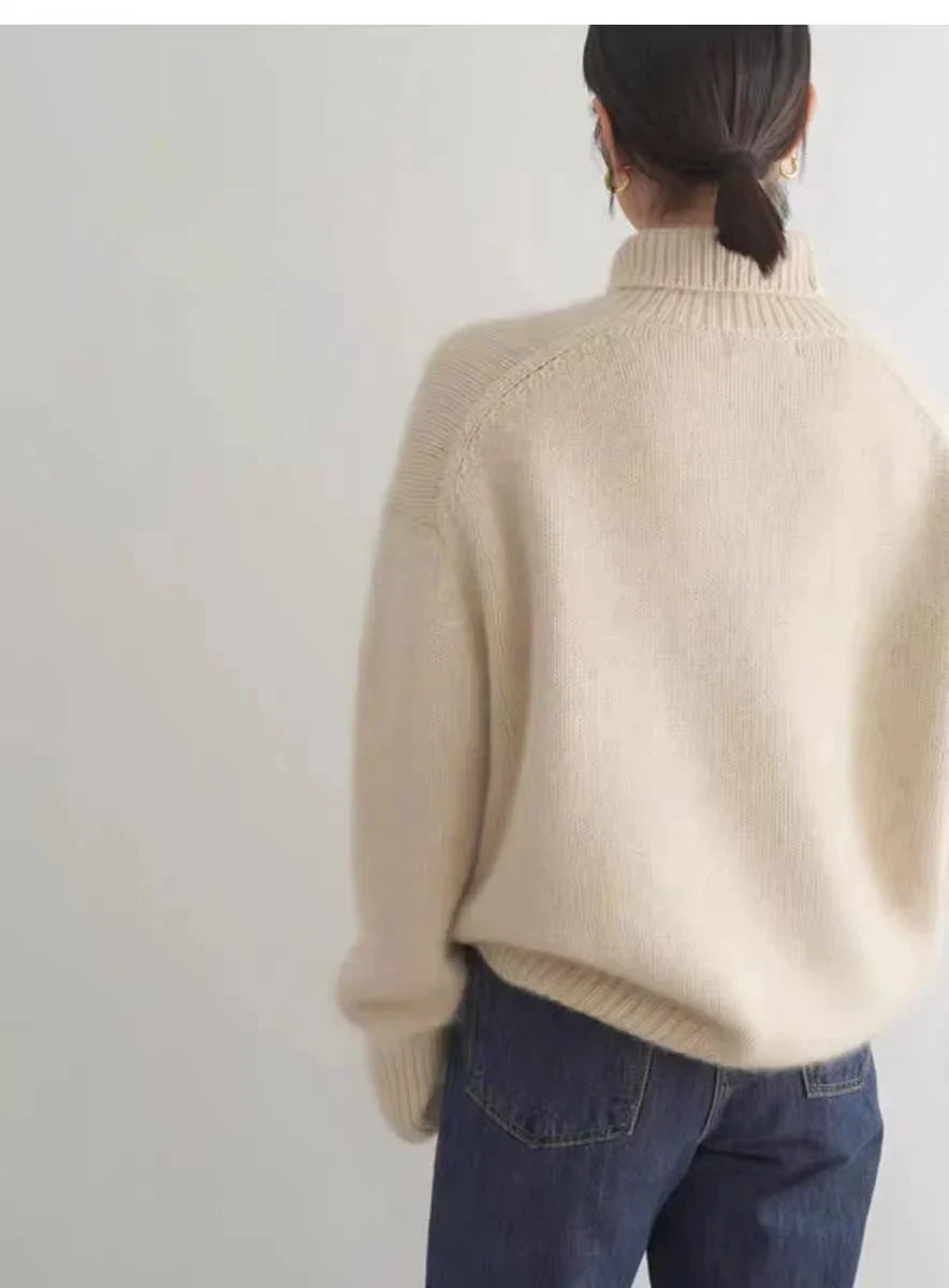 L&A | High Collar Loose Knitted Sweater