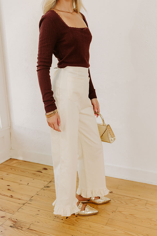 L&A – Cordelia High Waist Crop Jean in French Vanilla