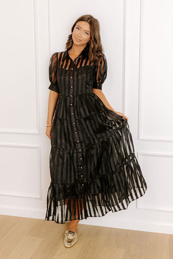 L&A | Pinot Noir Sippin Organza Midi Dress