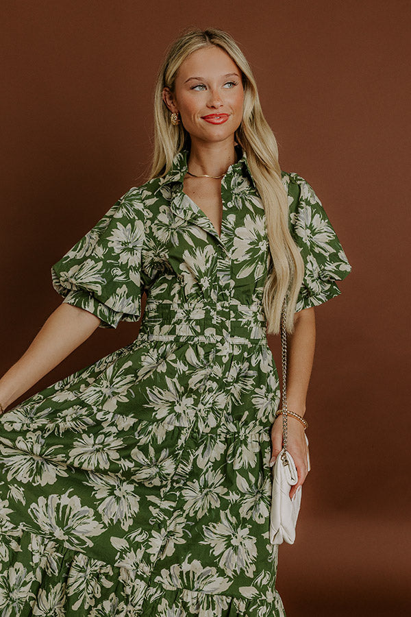 L&A | Floral Estate Button Down Midi Dress