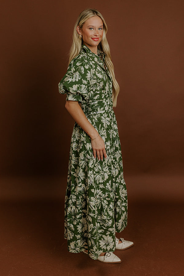 L&A | Floral Estate Button Down Midi Dress