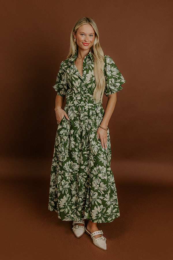 L&A | Floral Estate Button Down Midi Dress