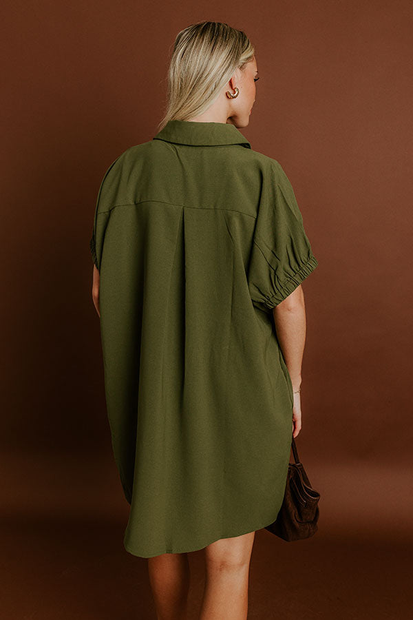 L&A | Broadway Muse Mini Dress in Olive