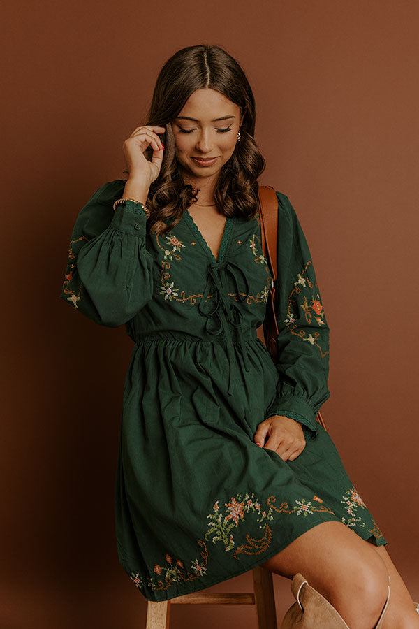 L&A | Countryside Cutie Floral Embroidered Mini Dress