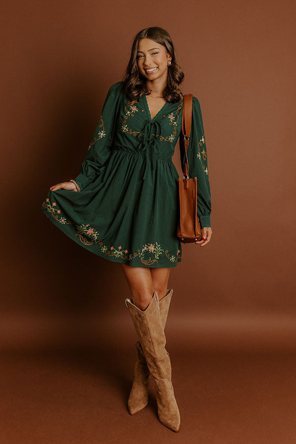 L&A | Countryside Cutie Floral Embroidered Mini Dress