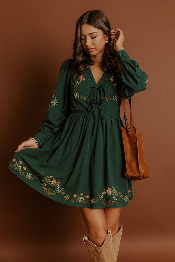 L&A | Countryside Cutie Floral Embroidered Mini Dress