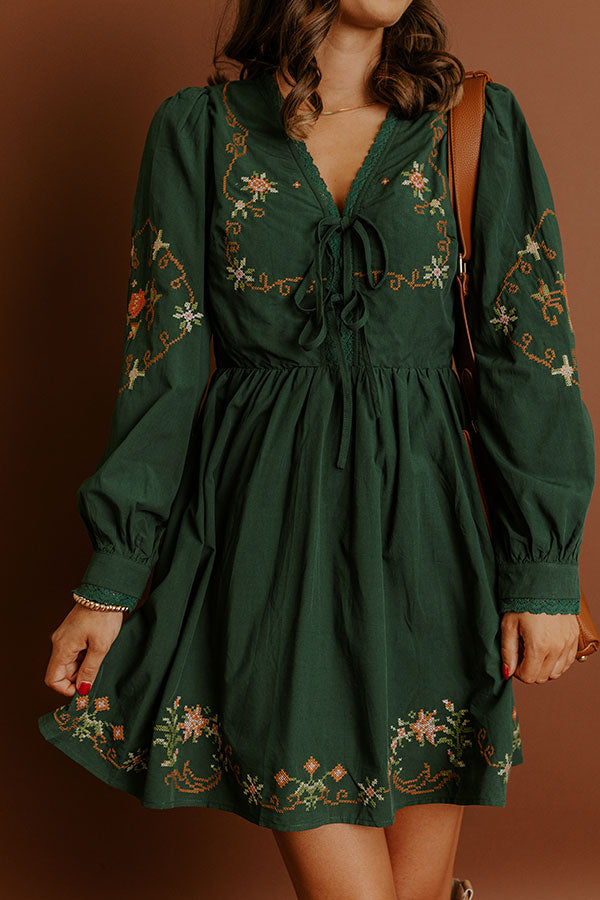L&A | Countryside Cutie Floral Embroidered Mini Dress