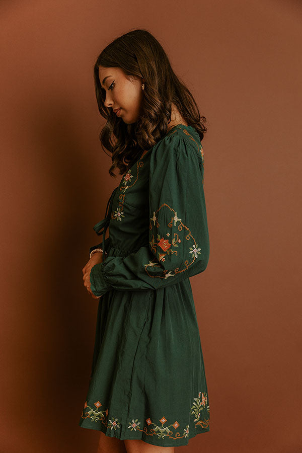 L&A | Countryside Cutie Floral Embroidered Mini Dress