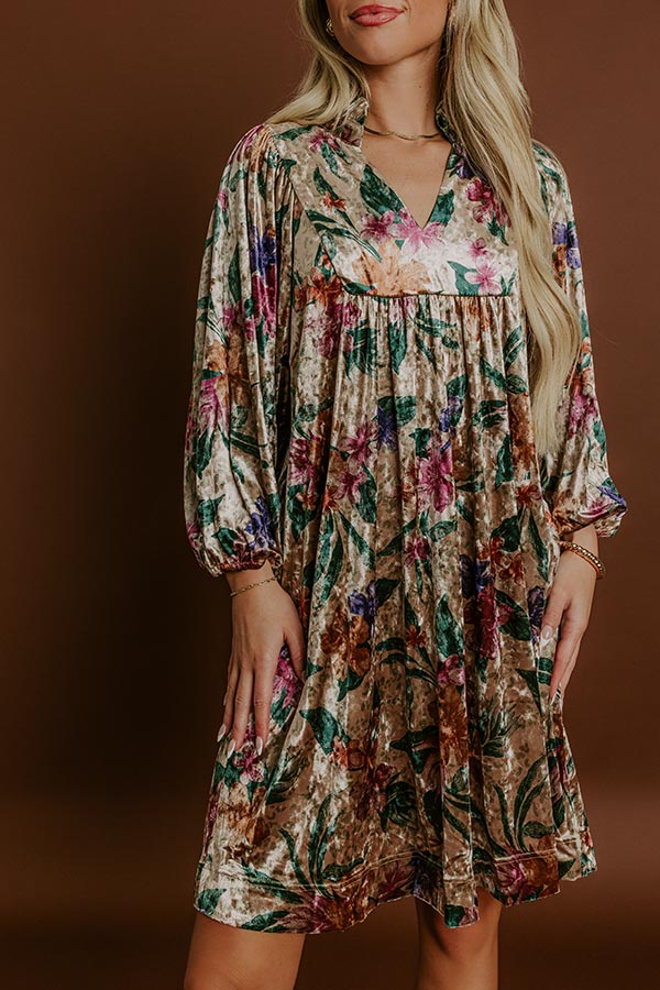 L&A | Willow Walk Floral Velvet Mini Dress