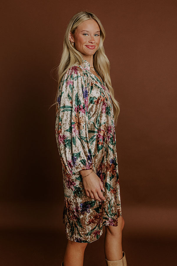 L&A | Willow Walk Floral Velvet Mini Dress