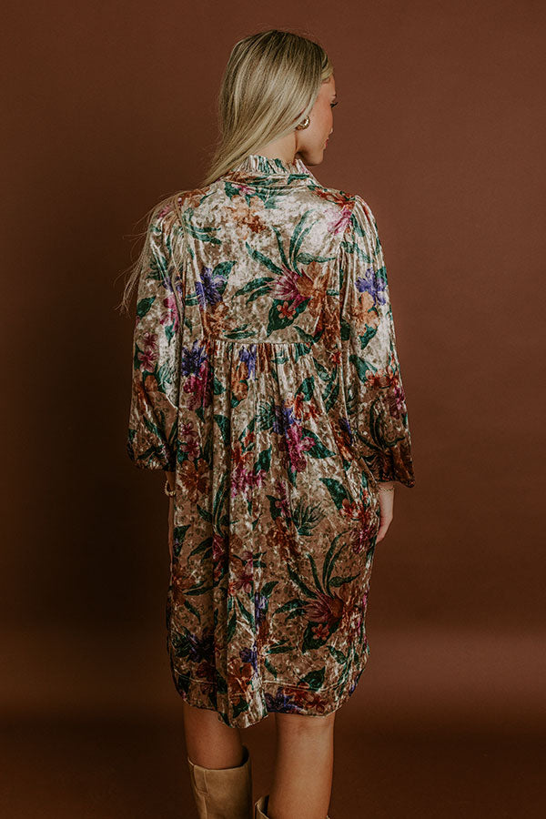 L&A | Willow Walk Floral Velvet Mini Dress