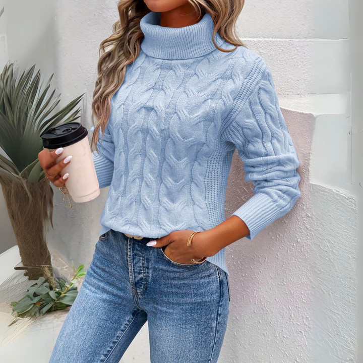 L&A | Fashionable Knit High Collar Sweater