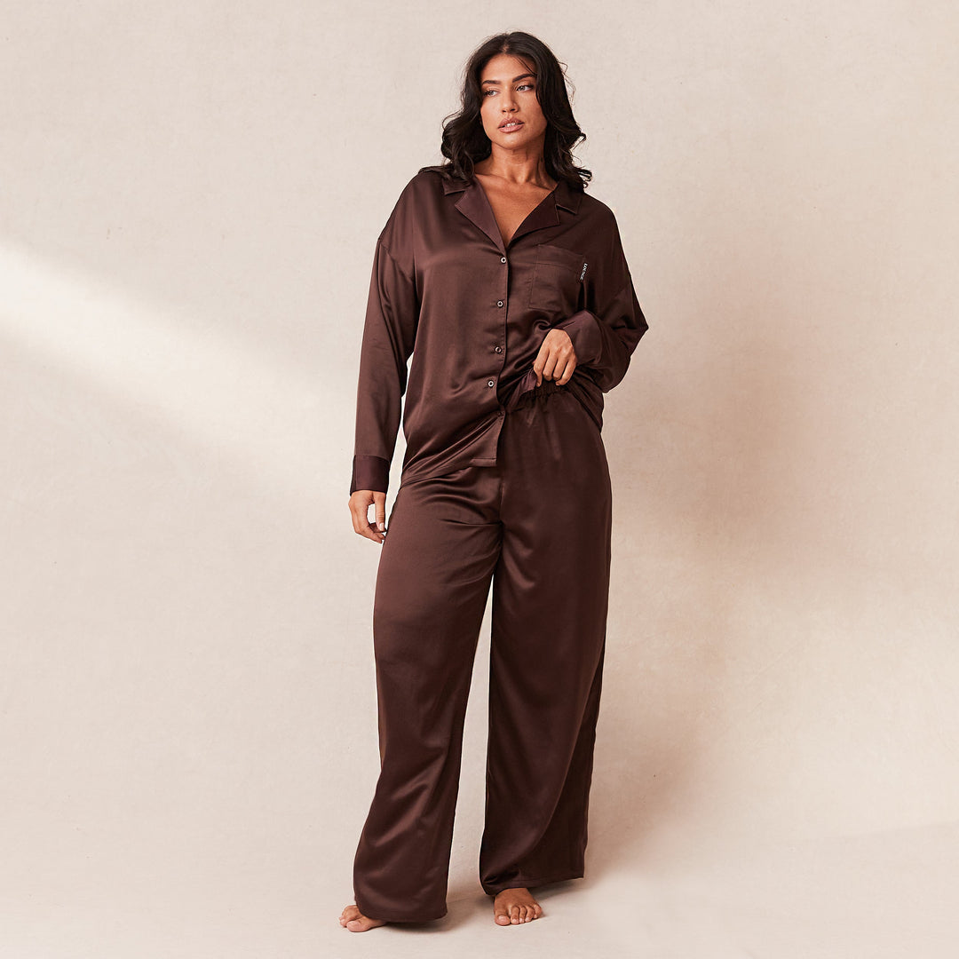L&A | The Velvet Dawn Satin Pyjama Set