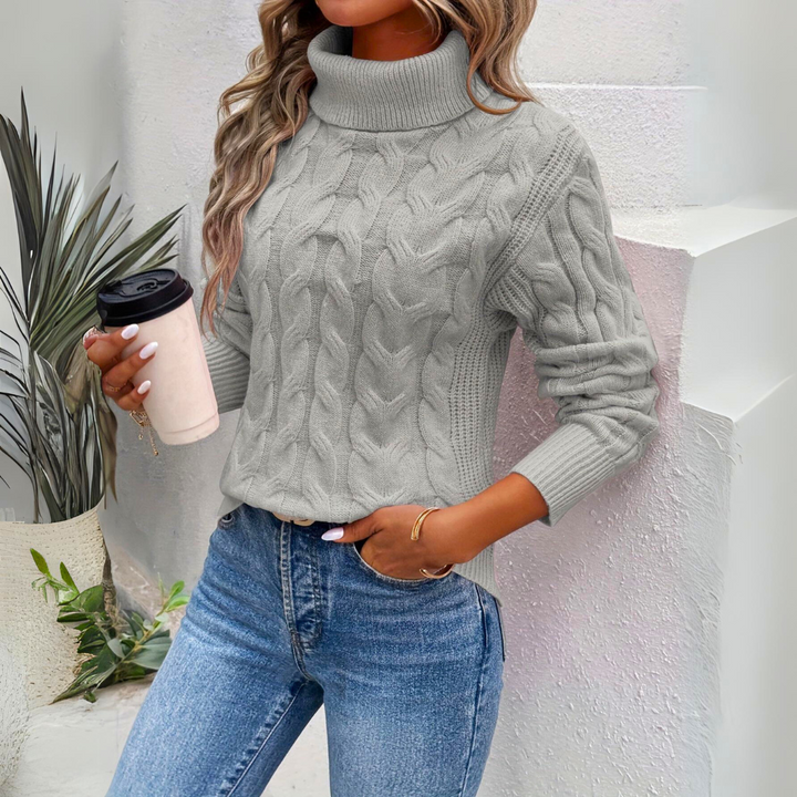 L&A | Fashionable Knit High Collar Sweater
