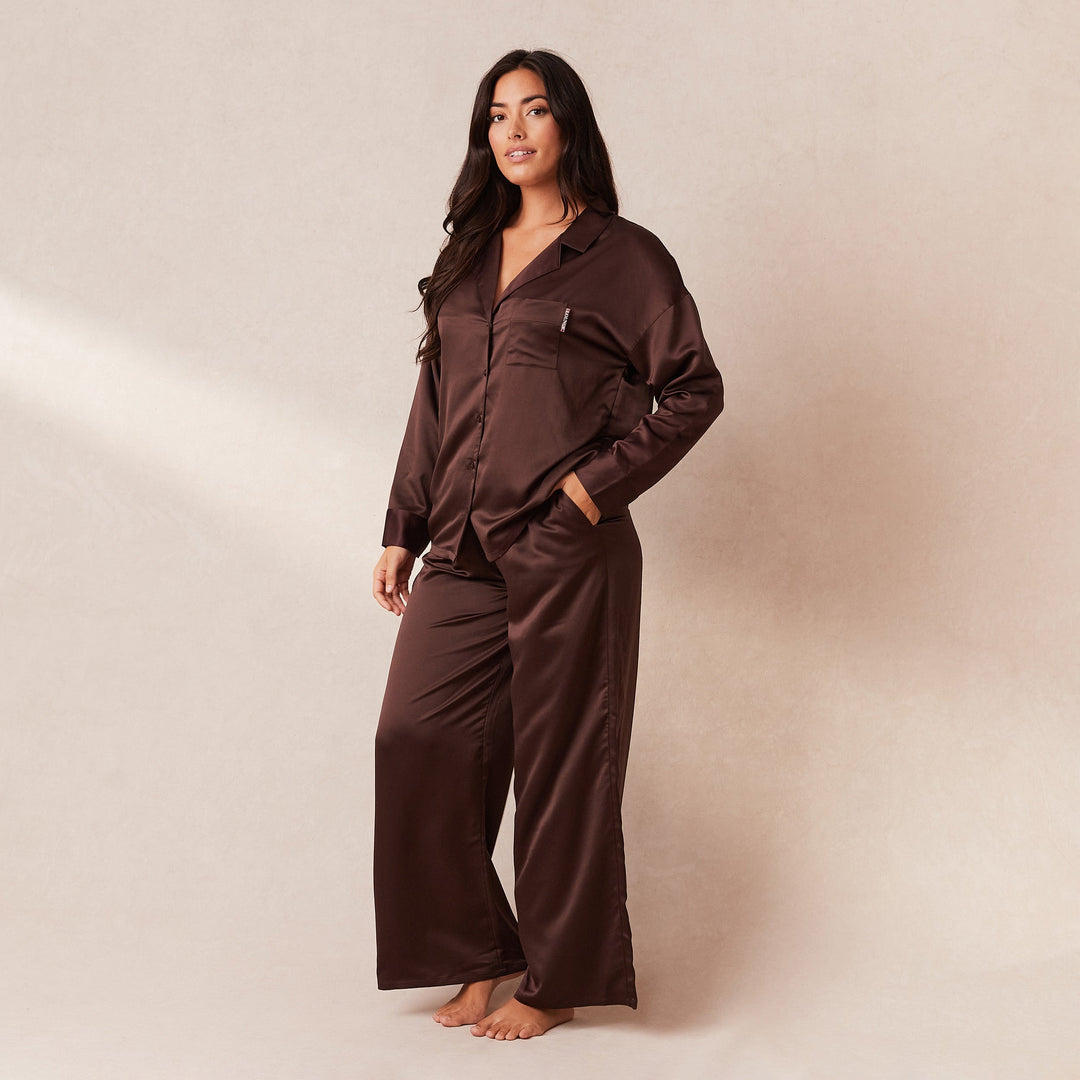 L&A | The Velvet Dawn Satin Pyjama Set