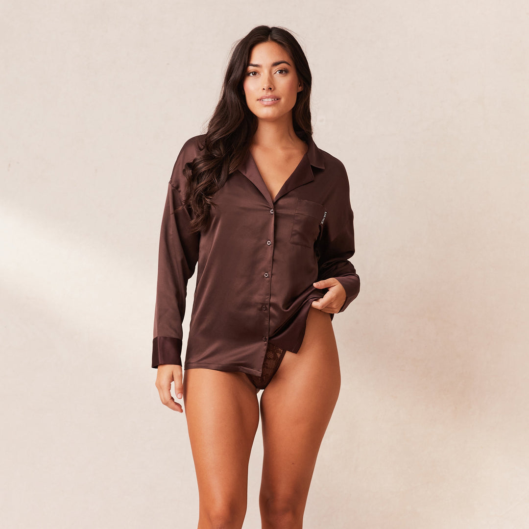 L&A | The Velvet Dawn Satin Pyjama Set