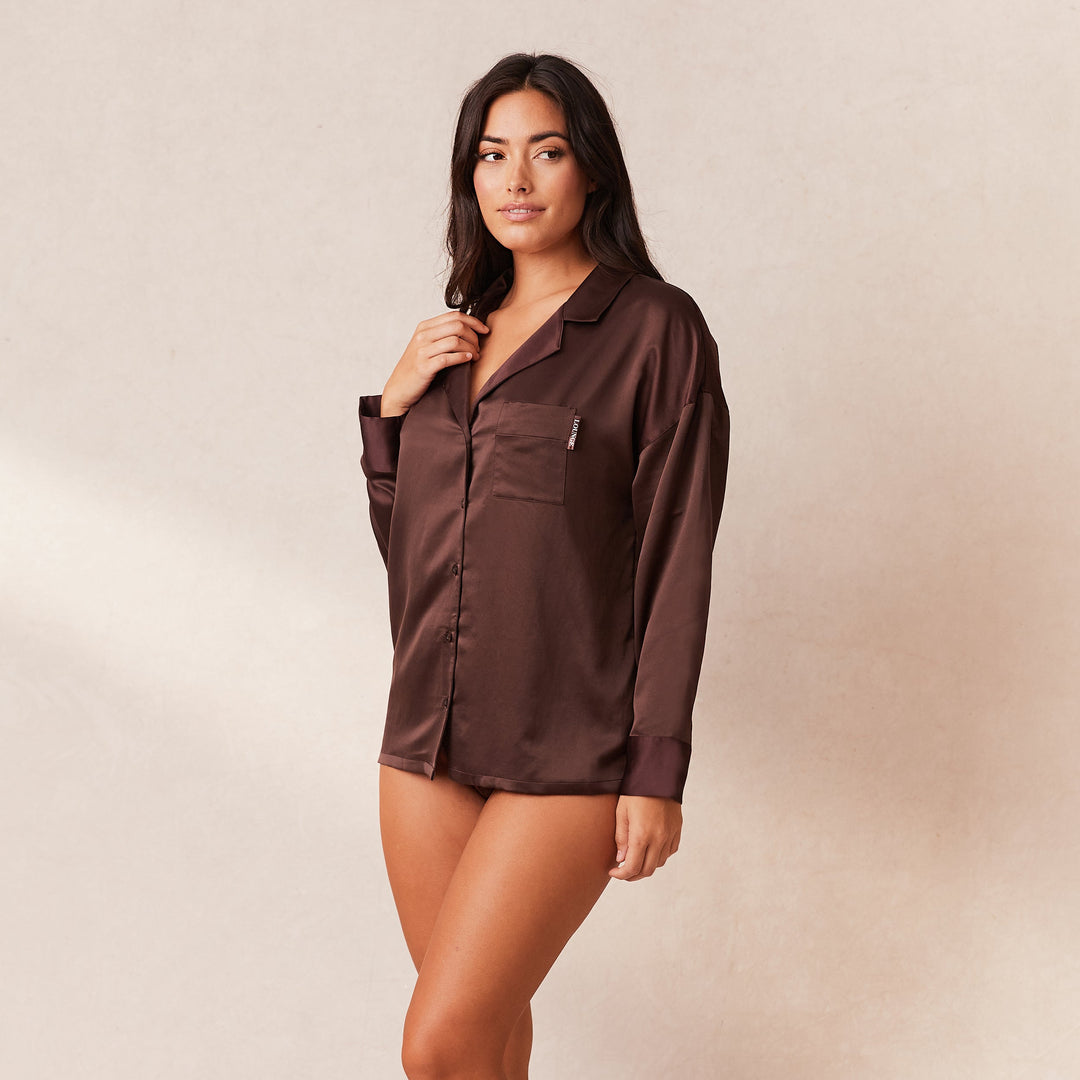 L&A | The Velvet Dawn Satin Pyjama Set