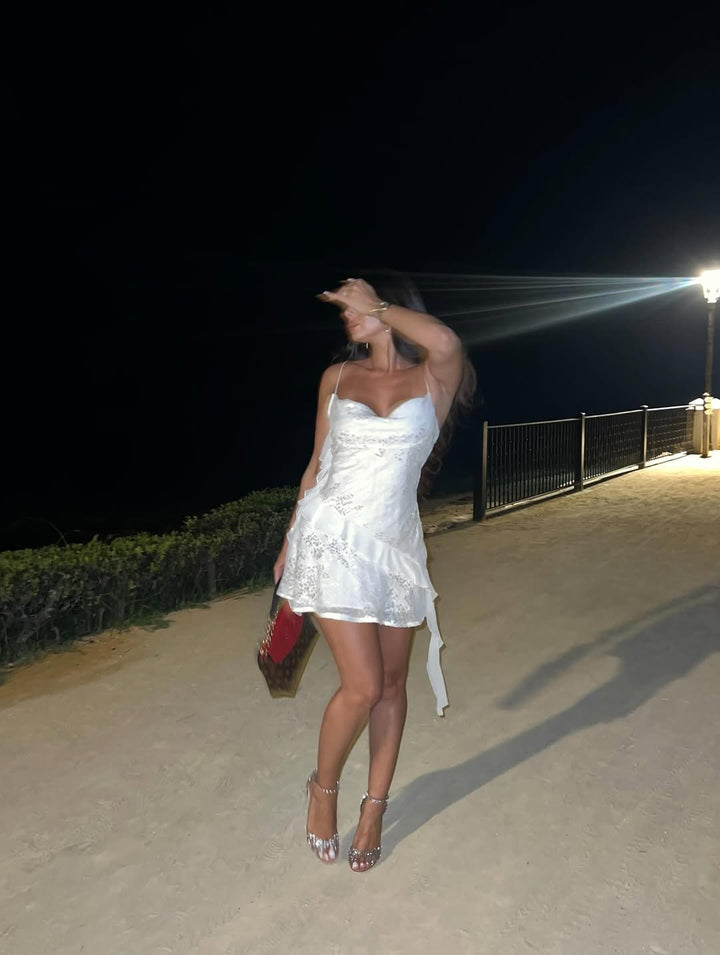 L&A | Serene Ruffled Sequined Mini Dress