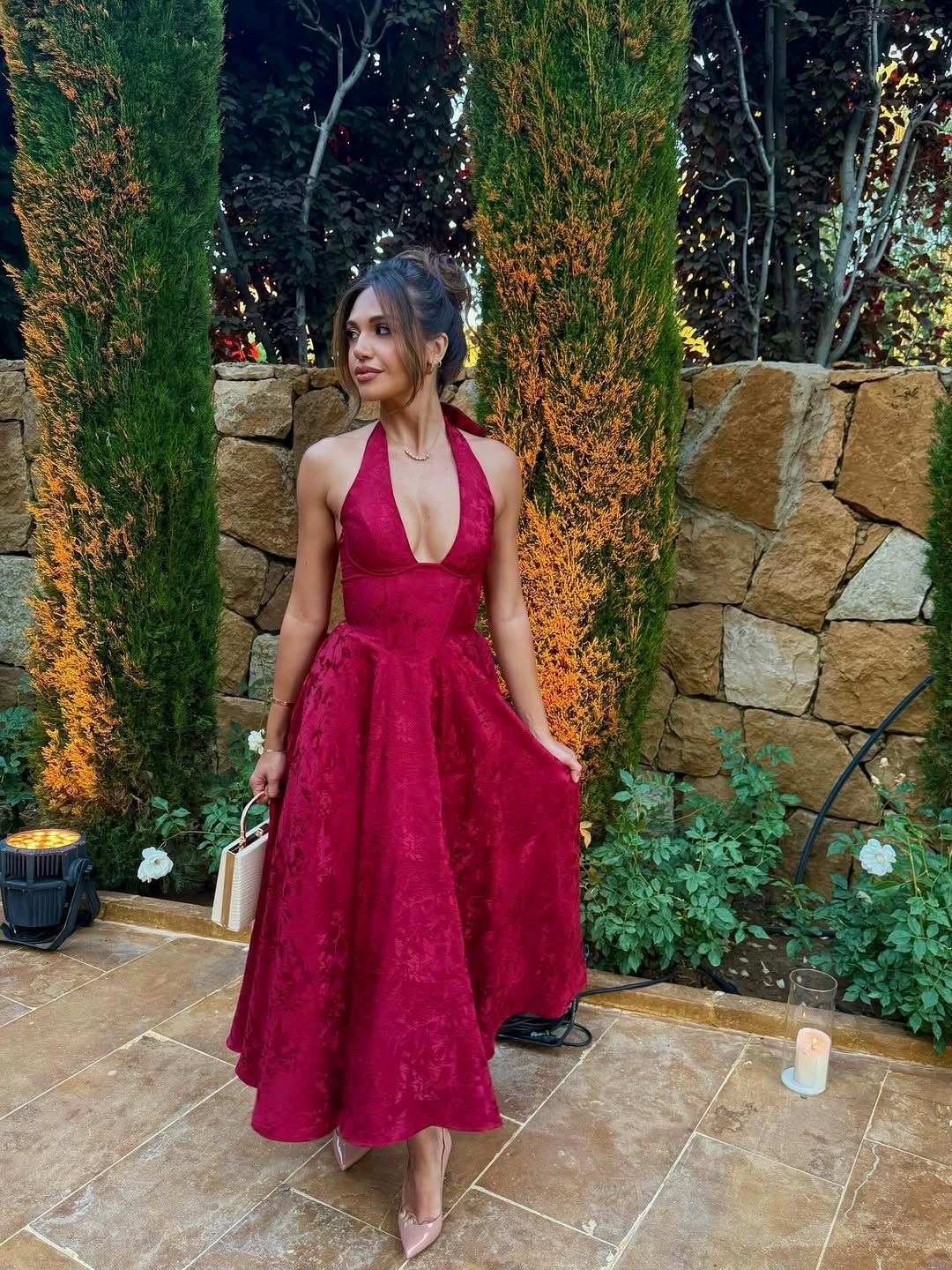 L&A | Esmeralda Halter Sleeveless Midi Dress