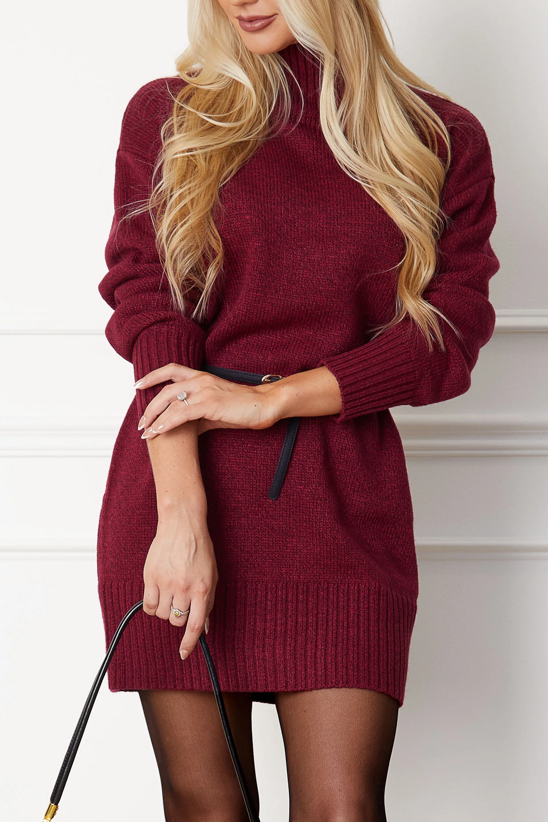 L&A | Bone Cozy Turtleneck Sweater Dress