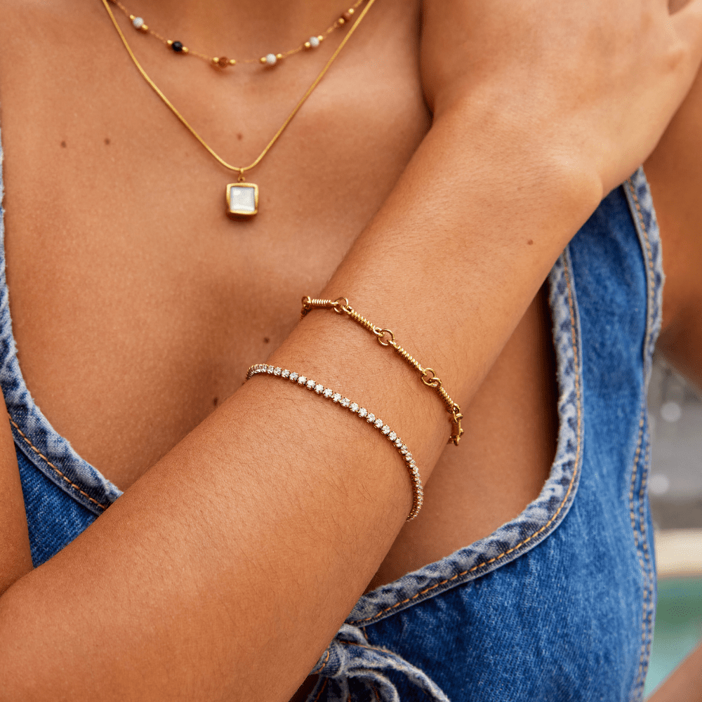 L&A | Elara Gold Tennis Bracelet