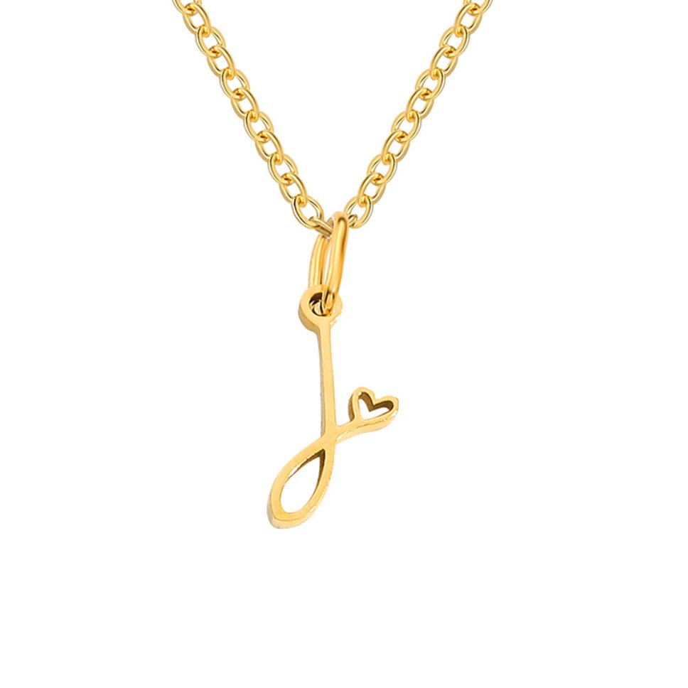 L&A | Gold Letter Heart Necklace