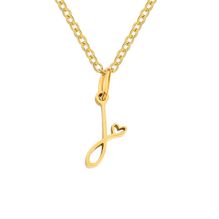 L&A | Gold Letter Heart Necklace
