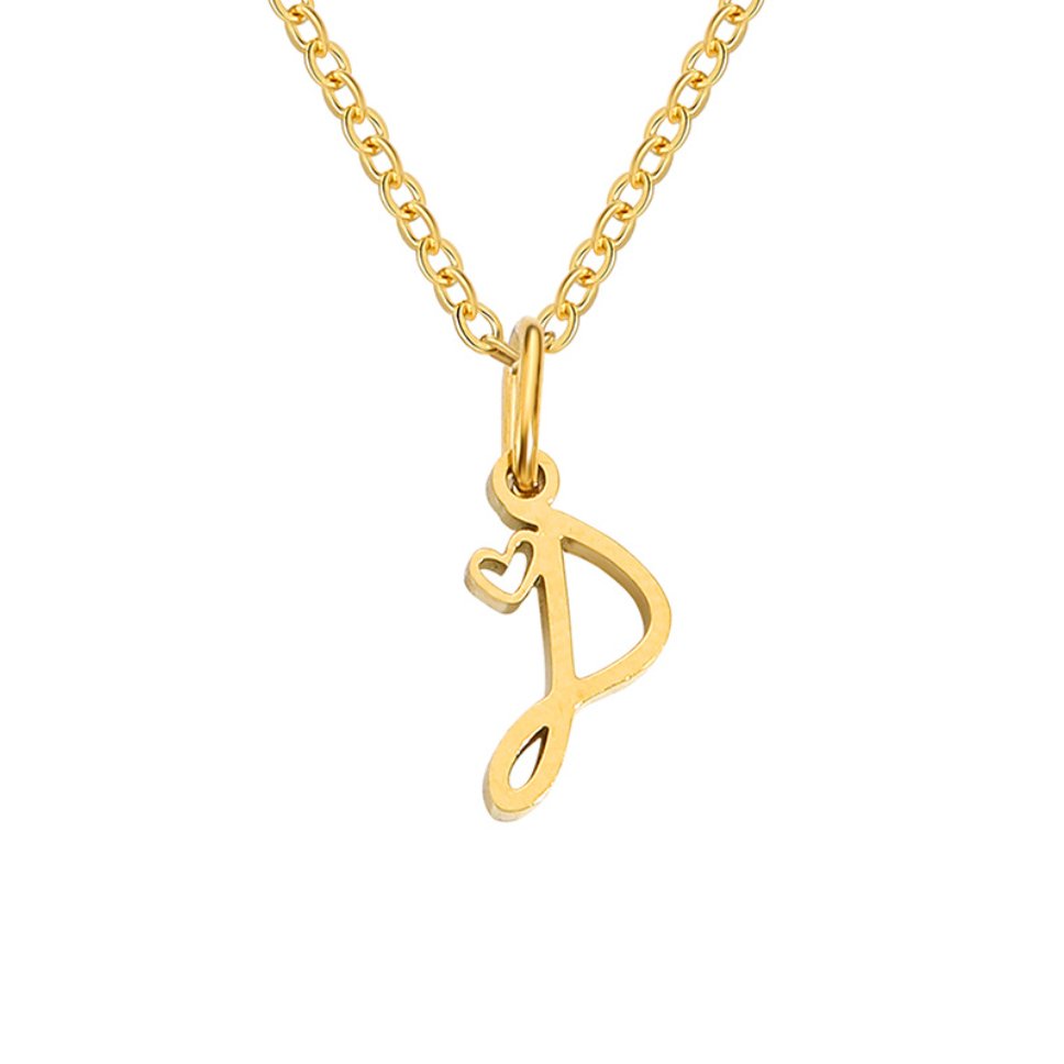 L&A | Gold Letter Heart Necklace