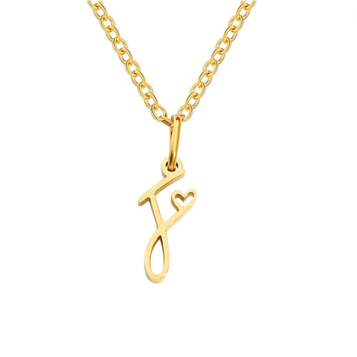 L&A | Gold Letter Heart Necklace