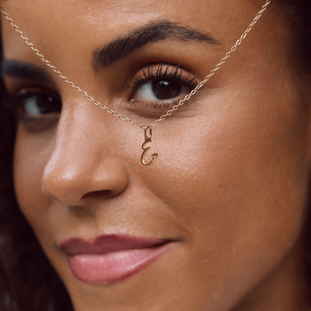 L&A | Gold Letter Heart Necklace