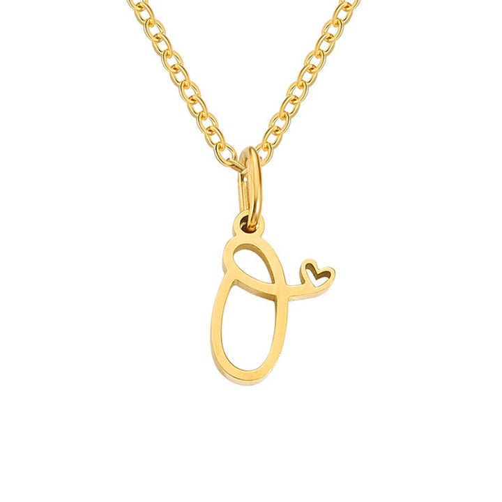 L&A | Gold Letter Heart Necklace