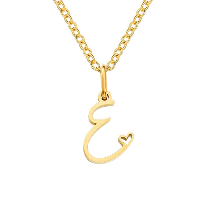 L&A | Gold Letter Heart Necklace