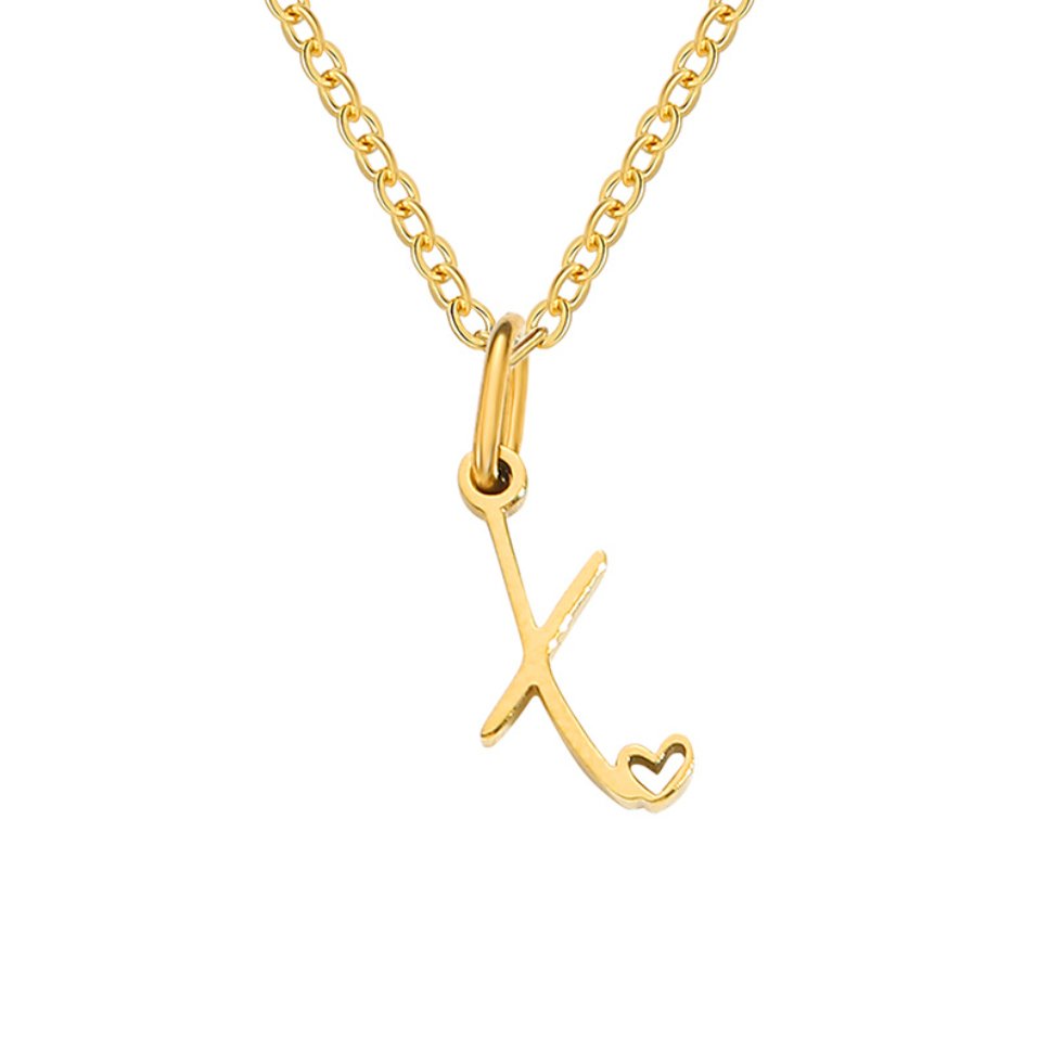 L&A | Gold Letter Heart Necklace