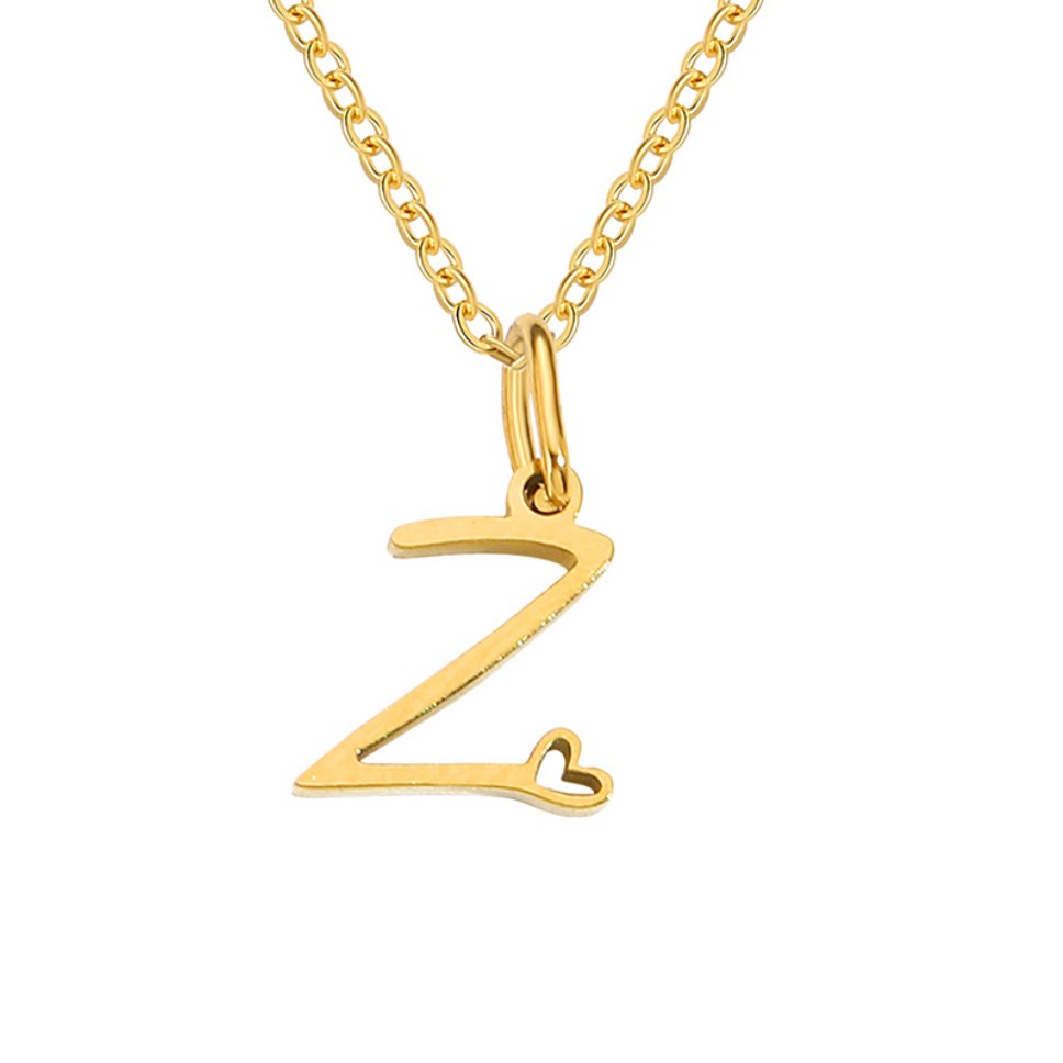 L&A | Gold Letter Heart Necklace