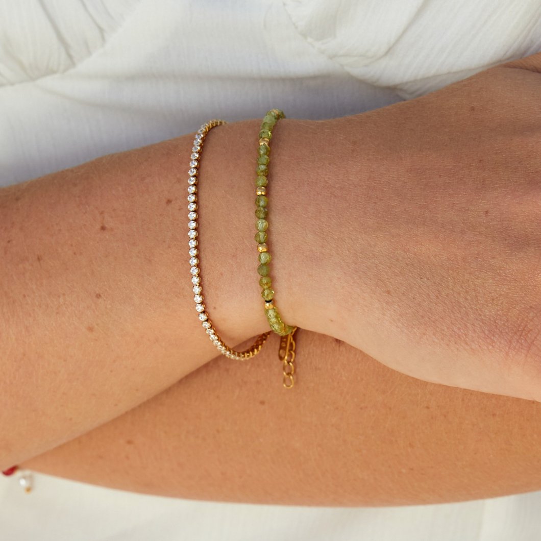 L&A | Verdelle Peridot Bead Bracelet