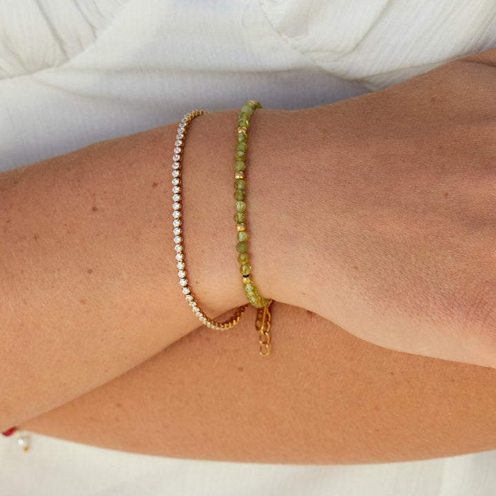 L&A | Verdelle Peridot Bead Bracelet