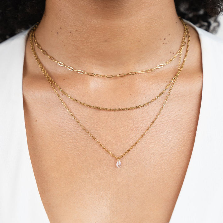 L&A | Jana Triple Crystal Chain Necklace