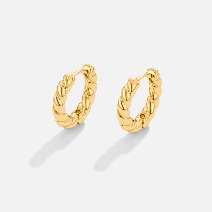 L&A | Amara Gold Twist Hoop Earrings