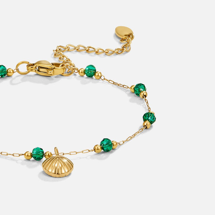 L&A | Maris Green & Gold Bead Bracelet