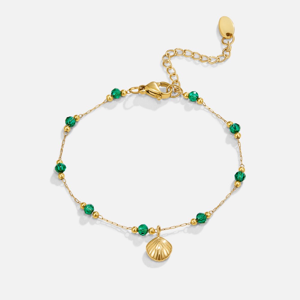 L&A | Maris Green & Gold Bead Bracelet