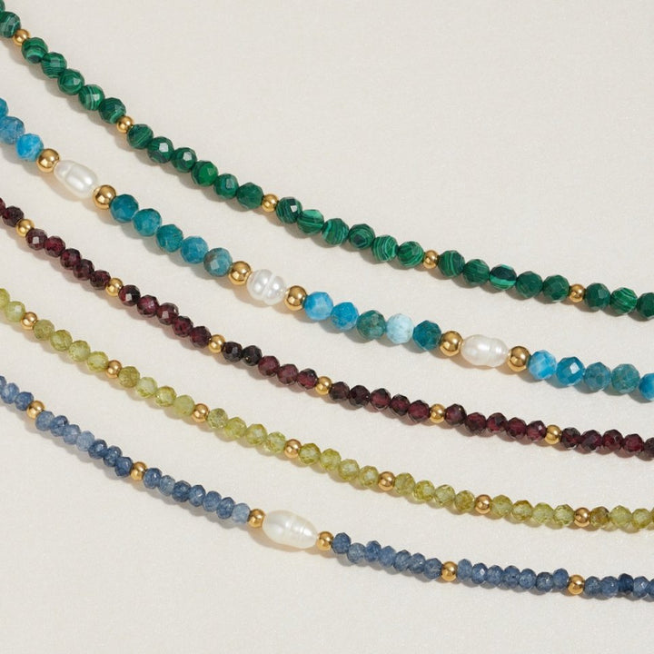 L&A | Valeria Red Garnet Bead Bracelet