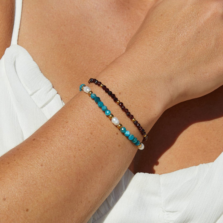 L&A | Valeria Red Garnet Bead Bracelet